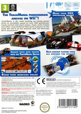 TrackMania box cover back